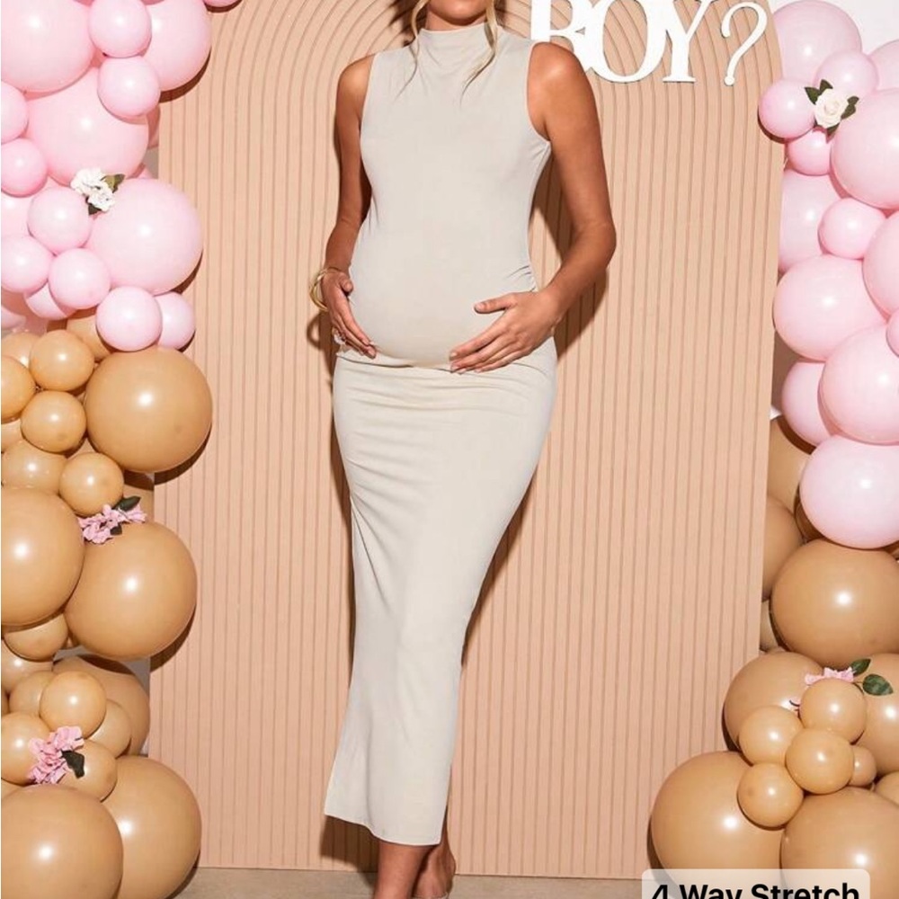 Elegant Cream Maternity Skirt